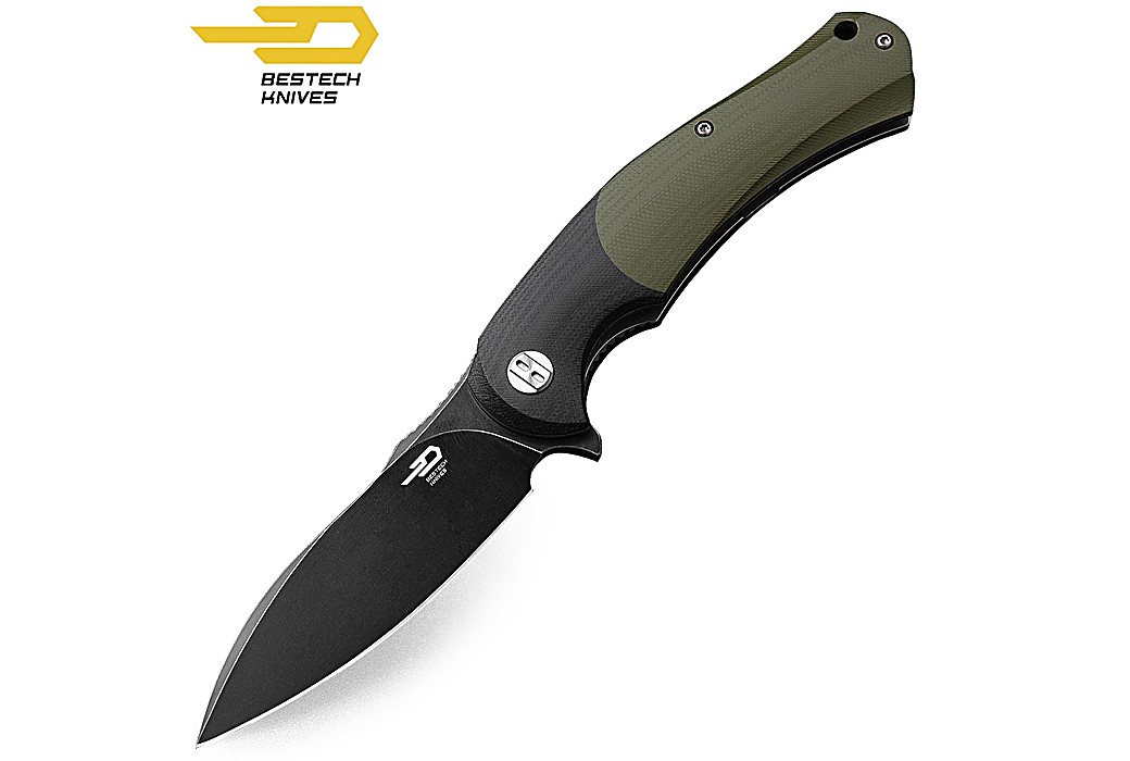Bestech Navalha Penguin Preta Verde Tropa G10 D2