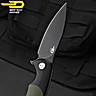 Bestech Couteau de Poche Penguin Noir Vert Armee G10 D2