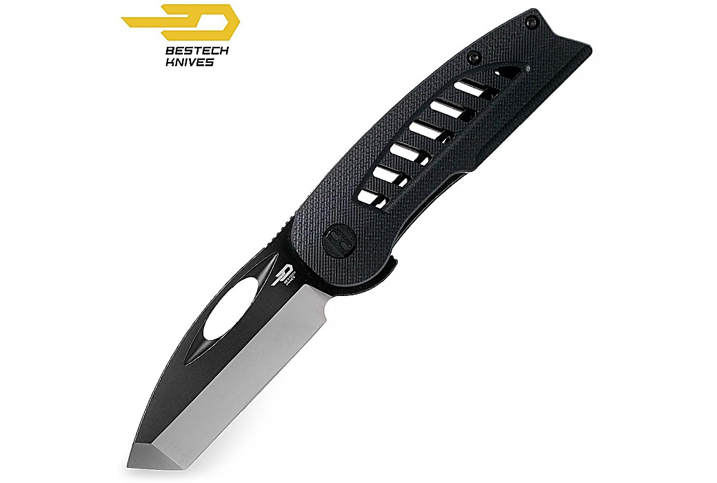 Bestech Pocket Knife Explorer Black G10 D2