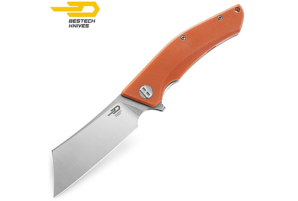 Bestech Couteau de Poche Cubis Orange G10 D2