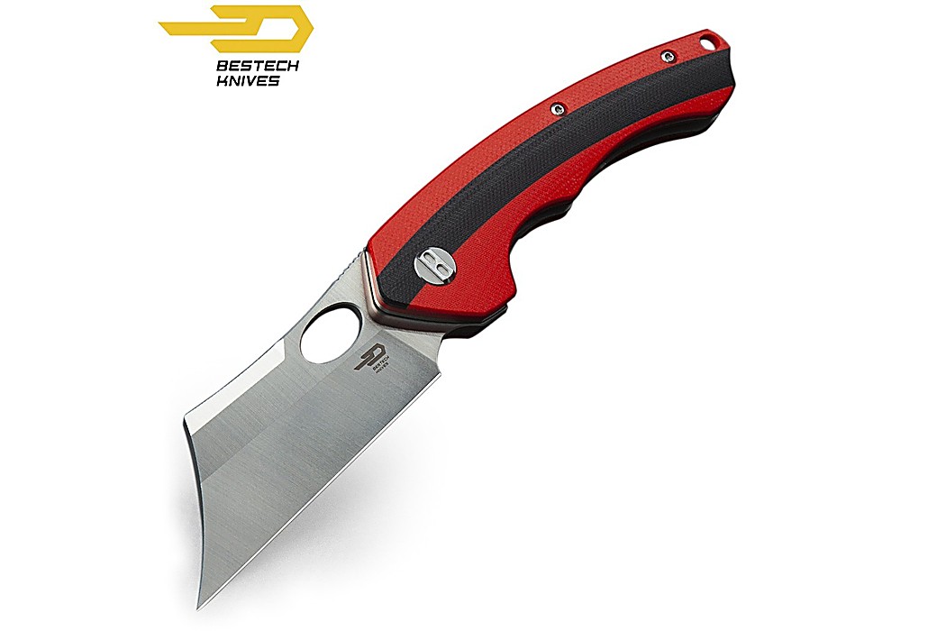Bestech Navalha Skirmish Vermelho Preto G10 D2