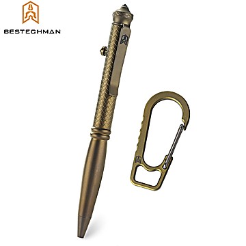 Bestechman Boligrafo Tactico Scribe Bronze Titanio Rompevidrios