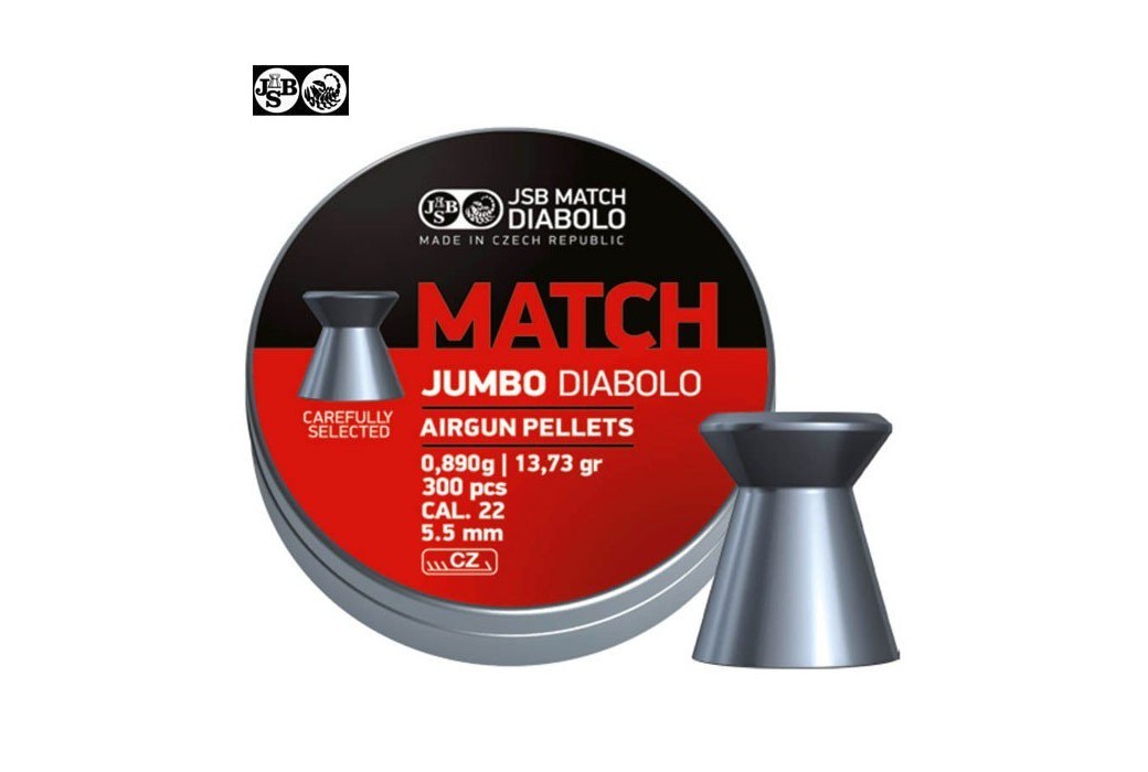 Air Gun Pellets JSB Match Jumbo Diabolo Original 5.50mm (.22) 300PCS