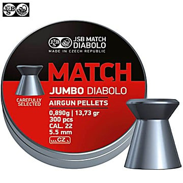 Air Gun Pellets JSB Match Jumbo Diabolo Original 5.50mm (.22) 300PCS