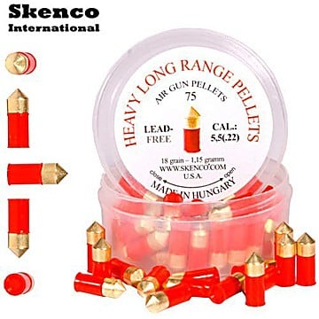 Air Gun Pellets Skenco Heavy Long Range 75PCS 5.50mm (.22)