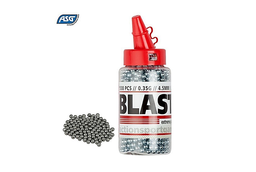 Air Gun Pellets ASG Round BB Steel 1500pcs 4.50mm