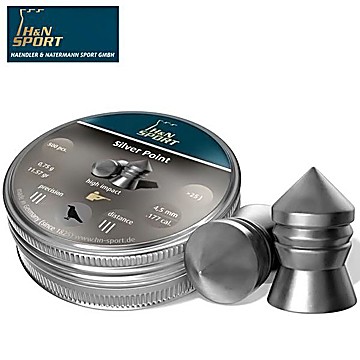 Chumbo H&N Sport Silver Point 6.35mm (.25) 200PCS