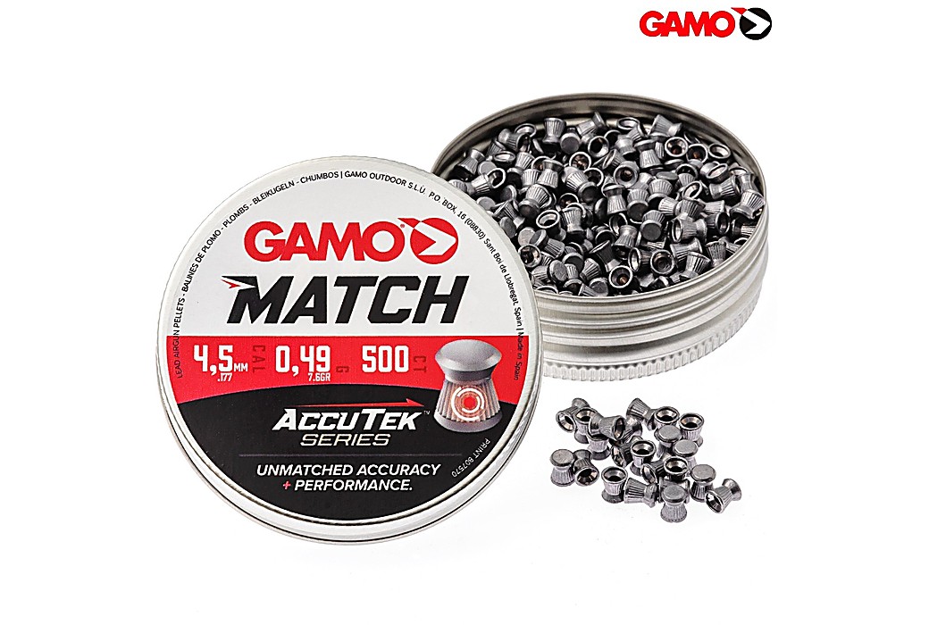 Munitions GAMO Match Accutek Series 4.50mm (.177) 500Pcs