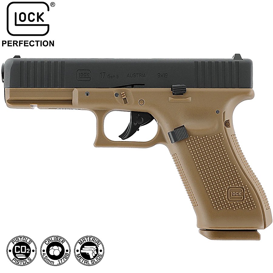 Comprar online Pistola BB CO2 Glock 17 Gen5 Blowback Blk-Coyote da