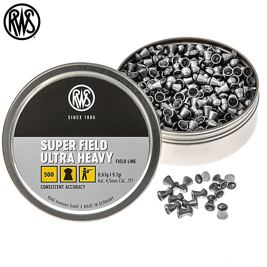 RWS SUPER FIELD Dome Head .177 Calibre Air Gun Pellets 8.40 Grains Tin Of 500 4 - View #3