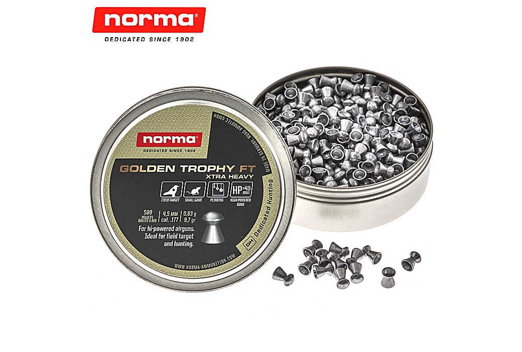 Balines Norma Golden Trophy FT Xtra Heavy 4.50mm (.177) 9.7gr 500pcs