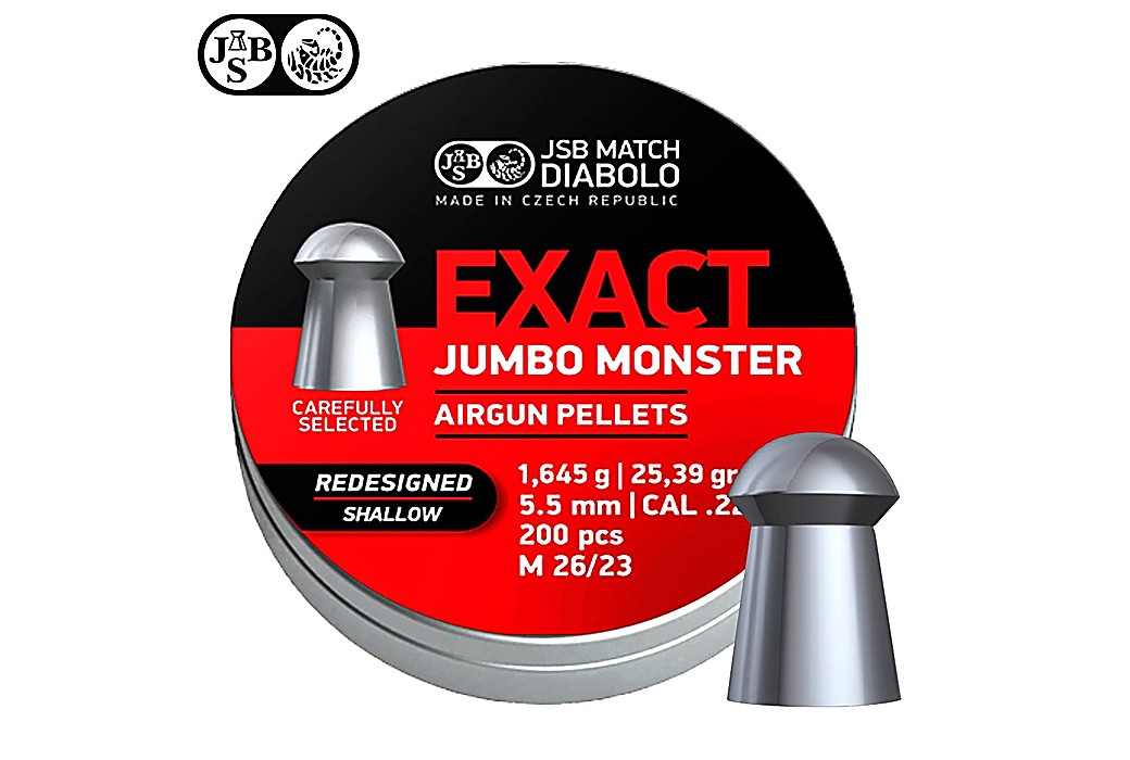 JSB Exact Jumbo Domed .22 Caliber Airgun Pellets - 500 Count - Made In Czechia