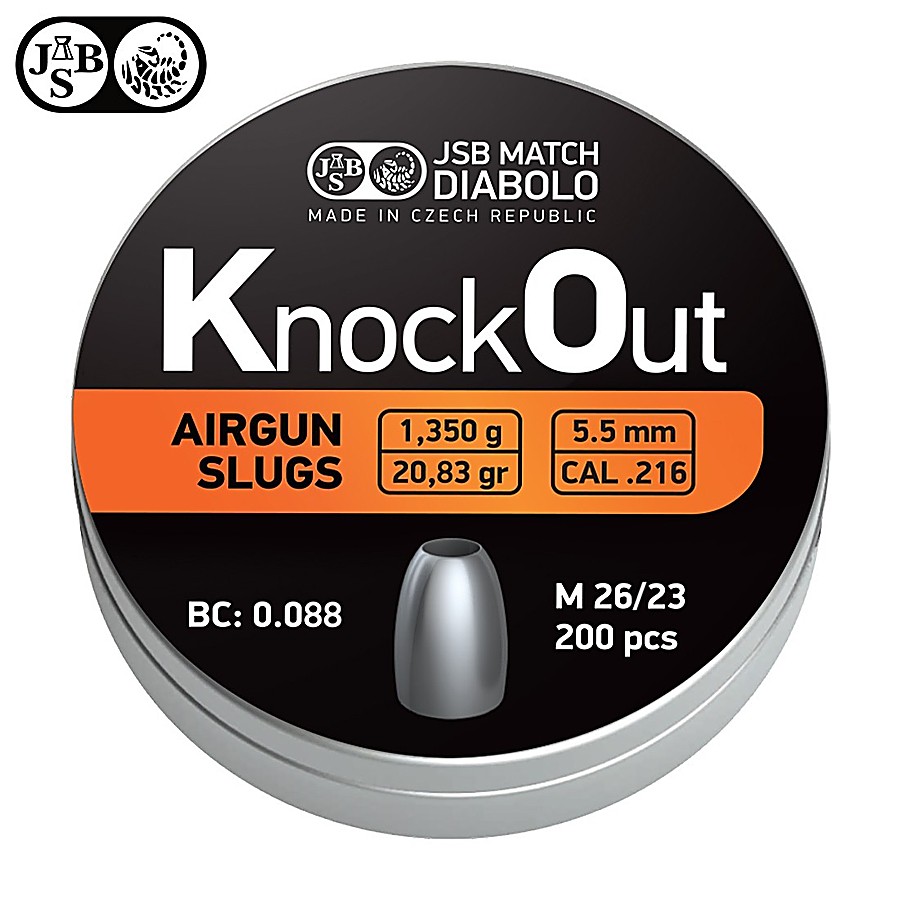Comprar online Chumbo JSB KnockOut Slugs 5.5mm (.216) 20.83gr