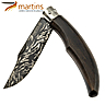 Navalha Martins Ellegance Mountain Ébano Titânio 8cm (Bolsa em Pele)