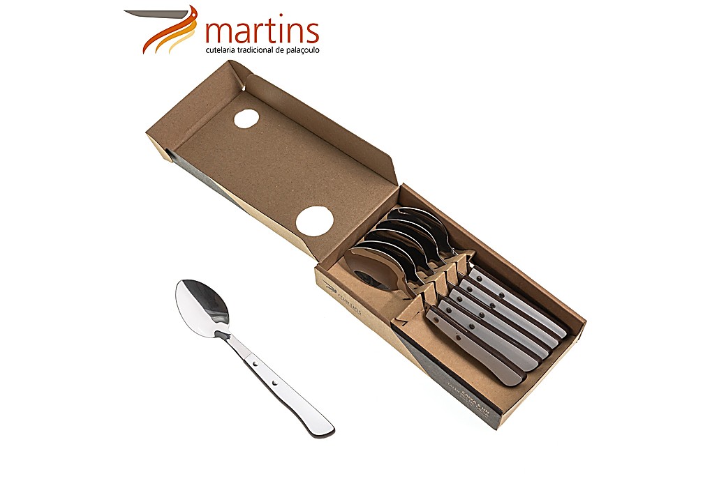 Cuillère de Table Contrastes Martins Blanc Chocolat 6Pcs