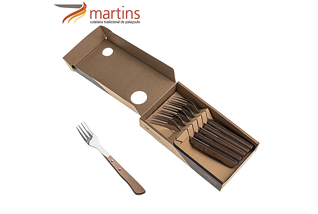 Table Fork Contrastes Martins Walnut Chocolate 6Pcs