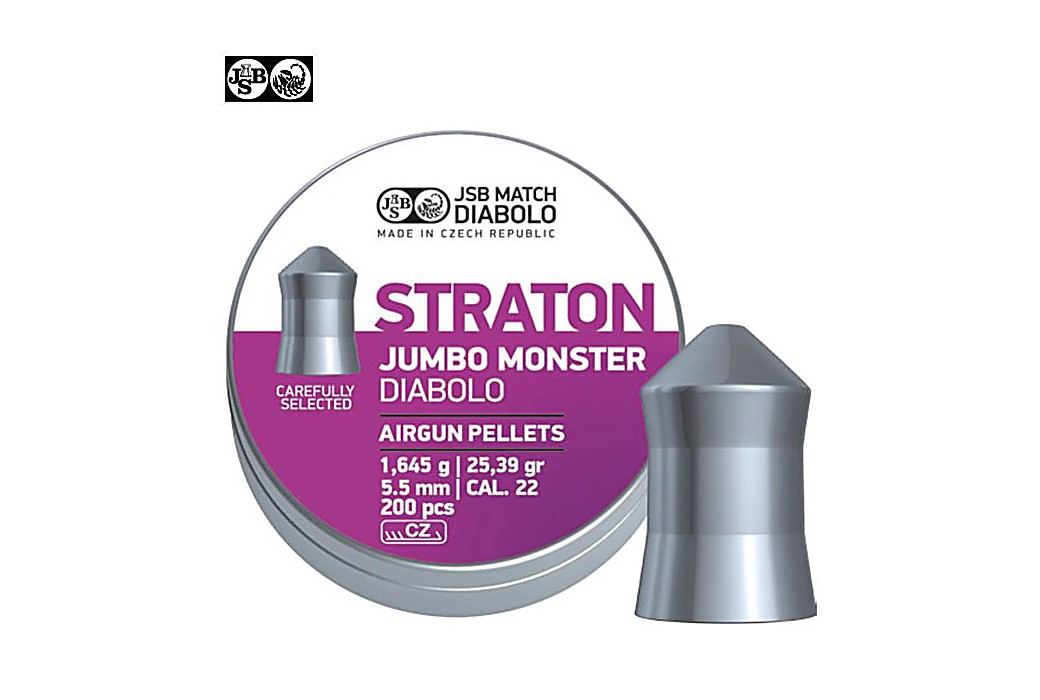 Air Gun Pellets JSB Straton Monster Jumbo Original 200pcs 5.51mm (.22)