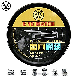 BALINES RWS R10 PISTOL 4.50mm (.177) 500PCS