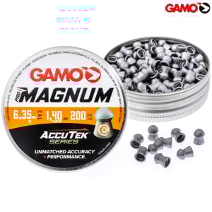 Air Gun Pellets GAMO Pro Magnum AccuTek Series 6.35mm (.25) 21.8gr 200Pcs