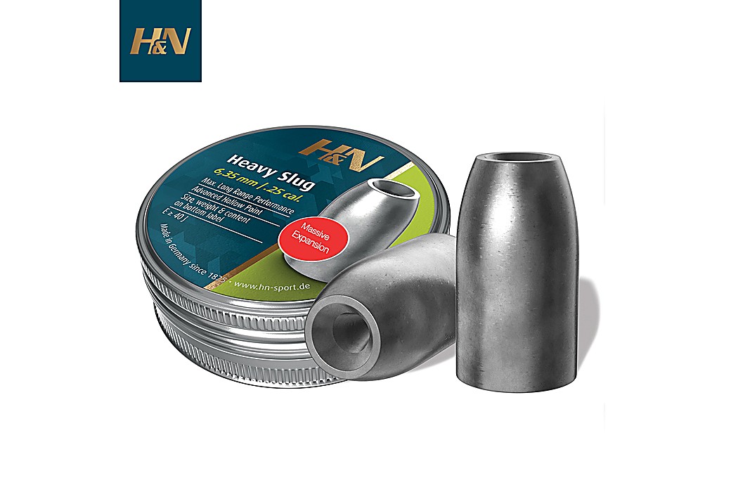 Balines H&N Slug HP Heavy 6.35mm (.25) 48gr 100Pcs