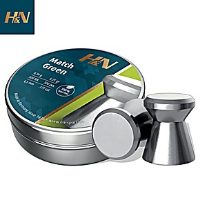 Balines H&N Match Green 4.50mm (.177) 5.25gr 500Pcs