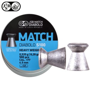 Air Gun Pellets JSB Match Diabolo S100 Heavy Weight 4.50mm (.177) 8.26gr 500pcs