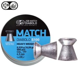 Chumbos JSB Match Diabolo S100 Heavy Weight 4.49mm (.177) 8.26gr 500pcs