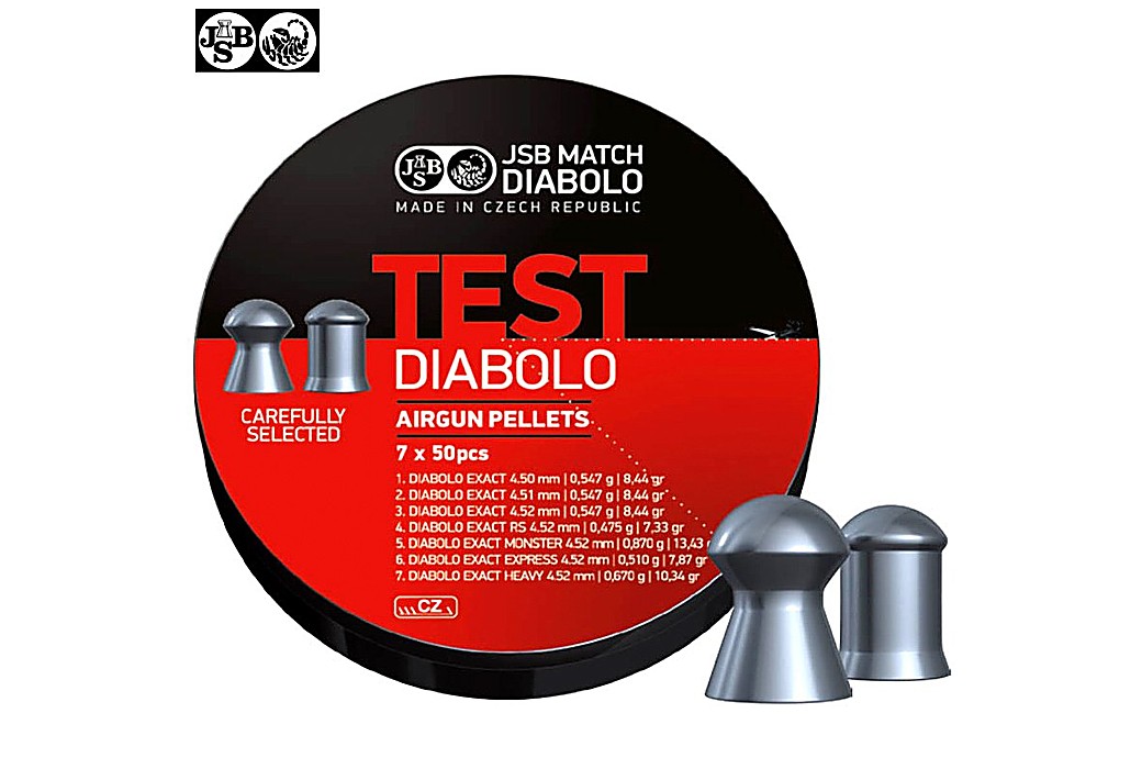 Air gun pellets JSB EXACT TEST DIABOLO 350pcs 4.50mm (.177)