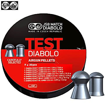 Air Gun Pellets JSB Exact Test Diabolo 210pcs 5.50mm (.22)