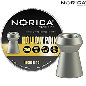 Munitions Norica Hollow Point Field Line 4.50mm (.177) 8gr 250pcs