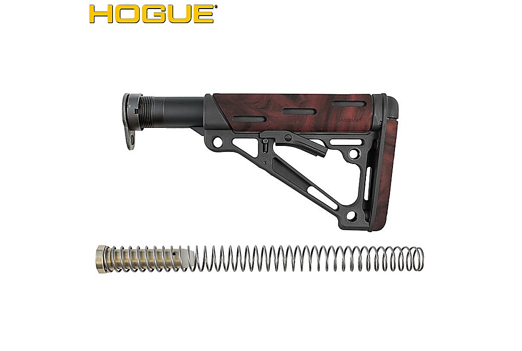 Hogue AR-15/M-16 Collapsible Buttstock Assembly Red Lava