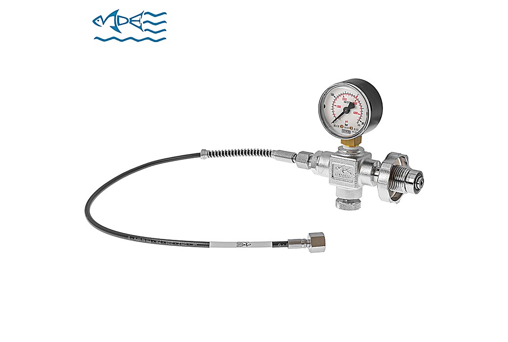 Adapteur Bouteille de Plongée DIN 200/300BAR 1/8 BSP MDE