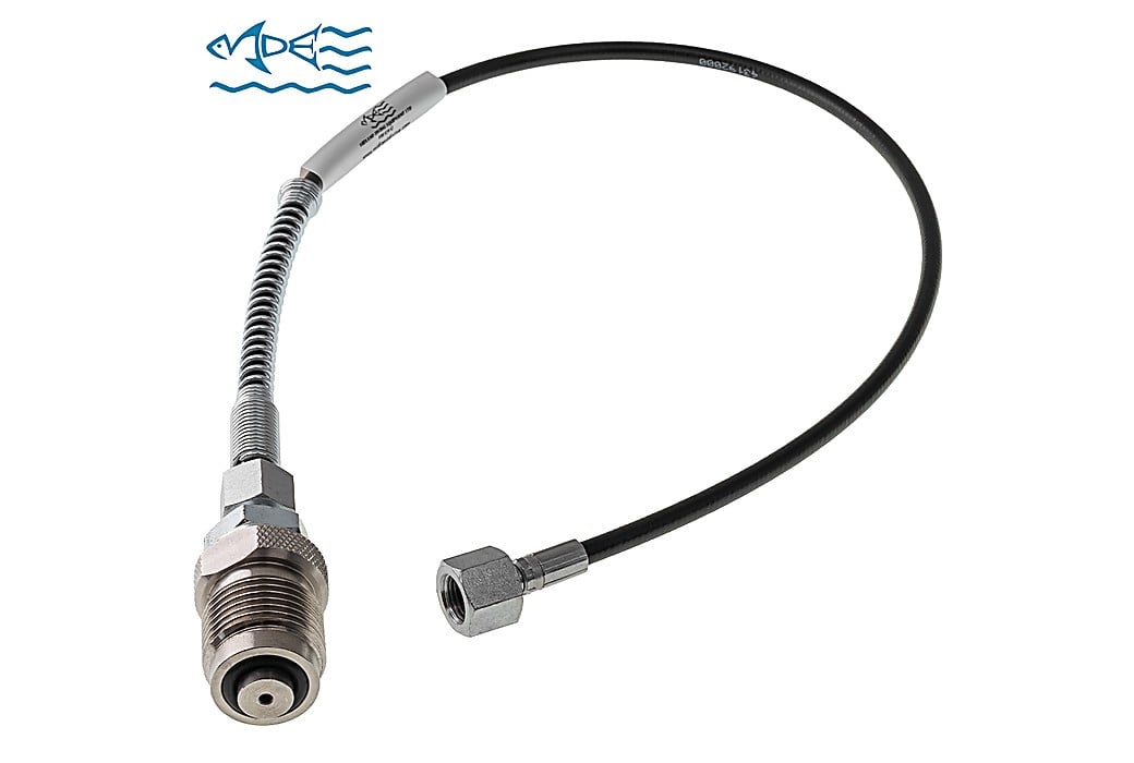 Manguera de Llenado Microbore MDE 50 cm 1/8 BSP Hembra DIN Macho