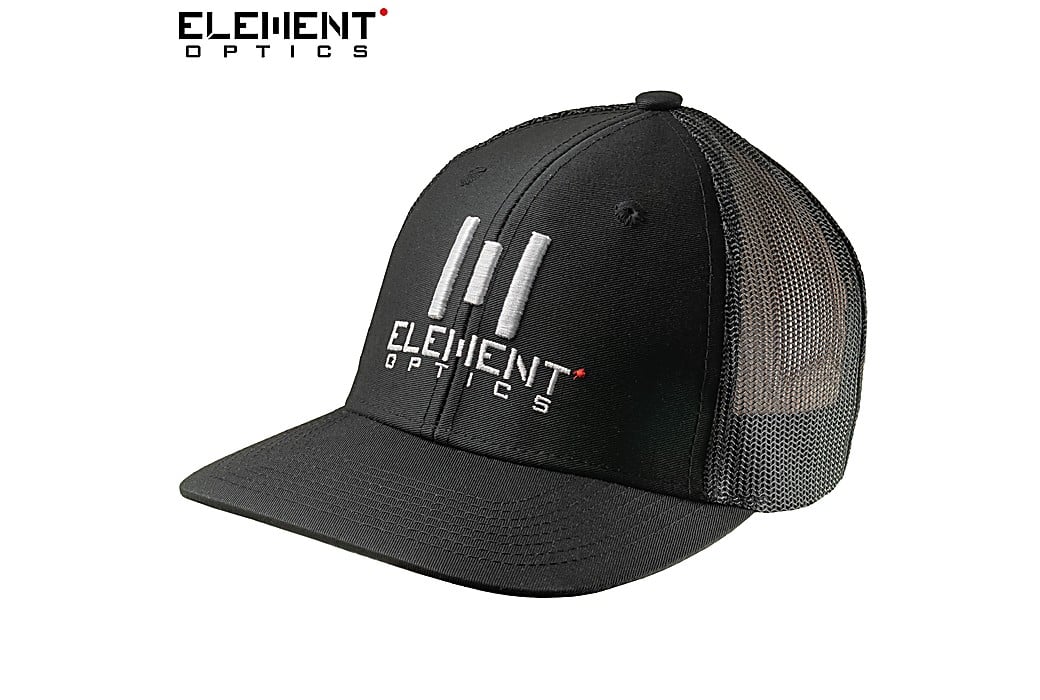 Element Optics Black Adjustable Trucker Cap