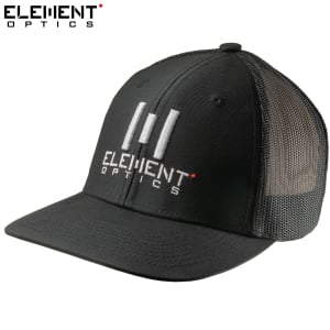 Element Optics Black Adjustable Trucker Cap