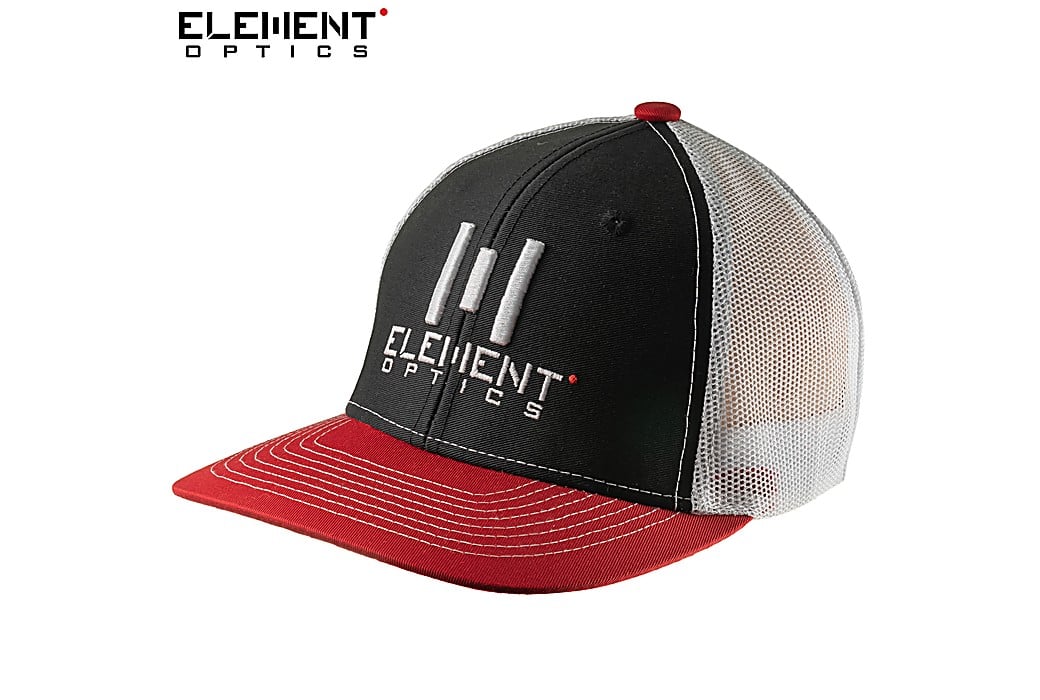 Element Optics Red Adjustable Trucker Cap