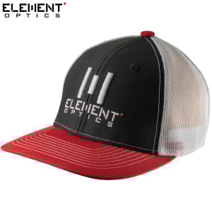 Element Optics Red Adjustable Trucker Cap