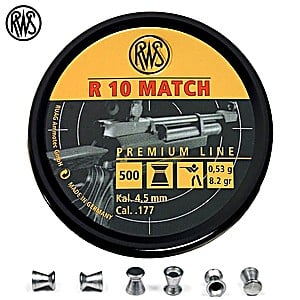 BALINES RWS R10 MATCH CARABINA 4.49mm (.177) 500PCS