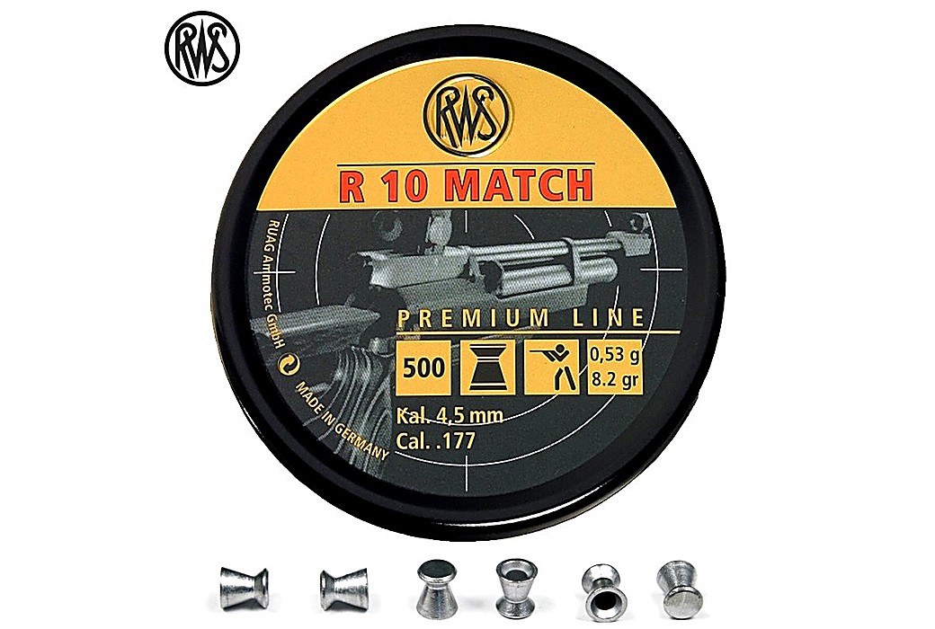 Air gun pellets RWS R10 MATCH RIFLE 4.49mm (.177) 500PCS