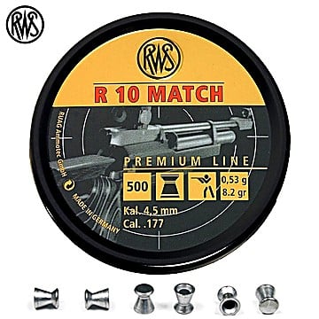 Air gun pellets RWS R10 MATCH RIFLE 4.49mm (.177) 500PCS