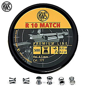 MUNITIONS RWS R10 MATCH CARABINE 4.48mm (.177) 500PCS