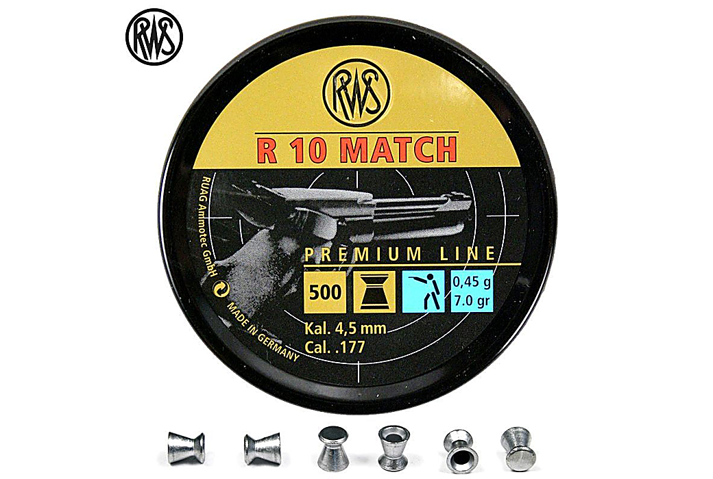 Air pistol pellets RWS R10 MATCH PISTOL 4.48mm (.177) 500PCS