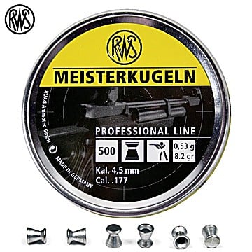 Air gun pellets RWS MEISTERKUGELN RIFLE 4.50mm (.177) 500PCS