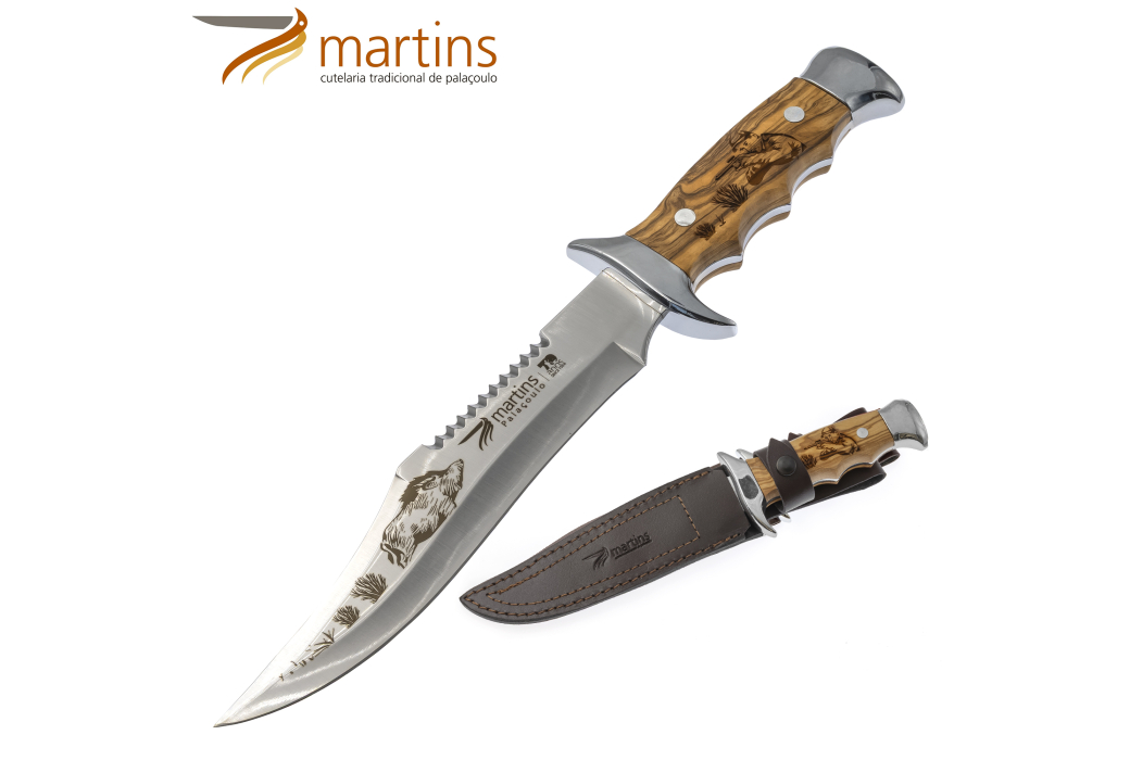 Couteau Bushcraft Martins M Olive 15.7cm Sanglier
