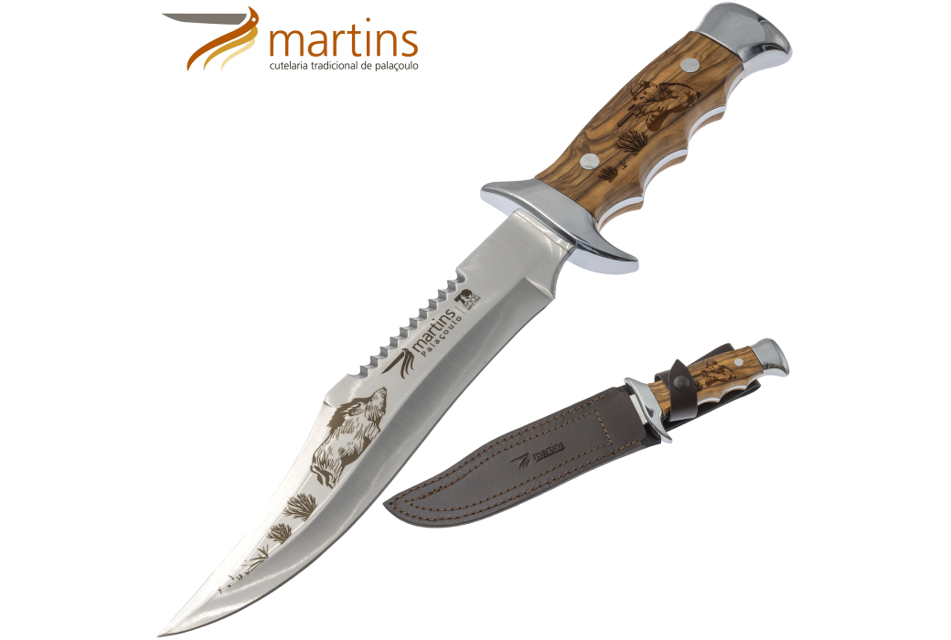 Couteau Bushcraft Martins L Olive 19.8cm Sanglier