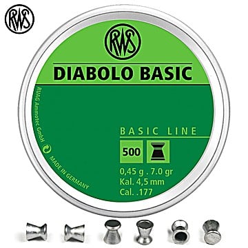 Air gun pellets RWS DIABOLO BASIC 4.50mm (.177) 500PCS