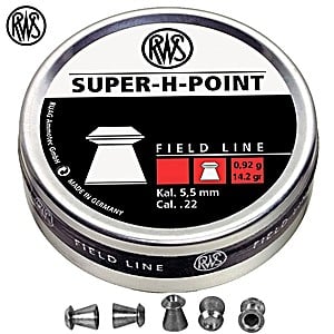 Air gun pellets RWS SUPER H POINT 500 Pcs 5,5mm (.22)