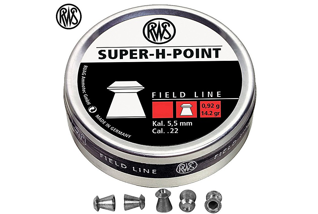 Air gun pellets RWS SUPER H POINT 500 Pcs 5,5mm (.22)