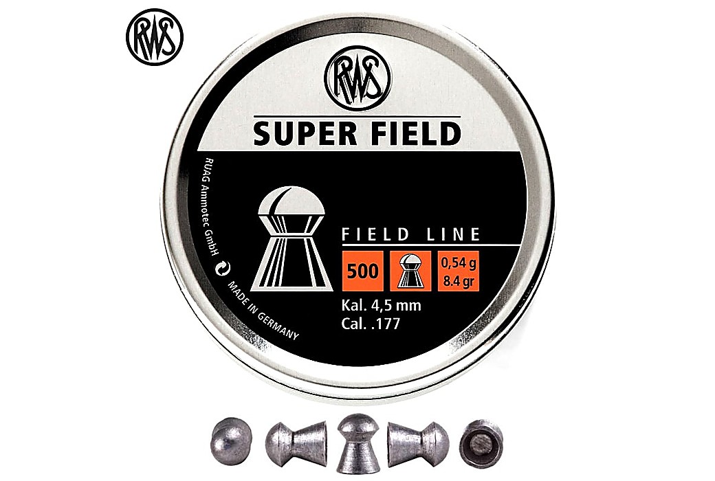 Air gun pellets RWS SUPER FIELD 4.51mm (.177) 500PCS