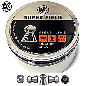 Air gun pellets RWS SUPER FIELD 5.51mm (.22) 500PCS